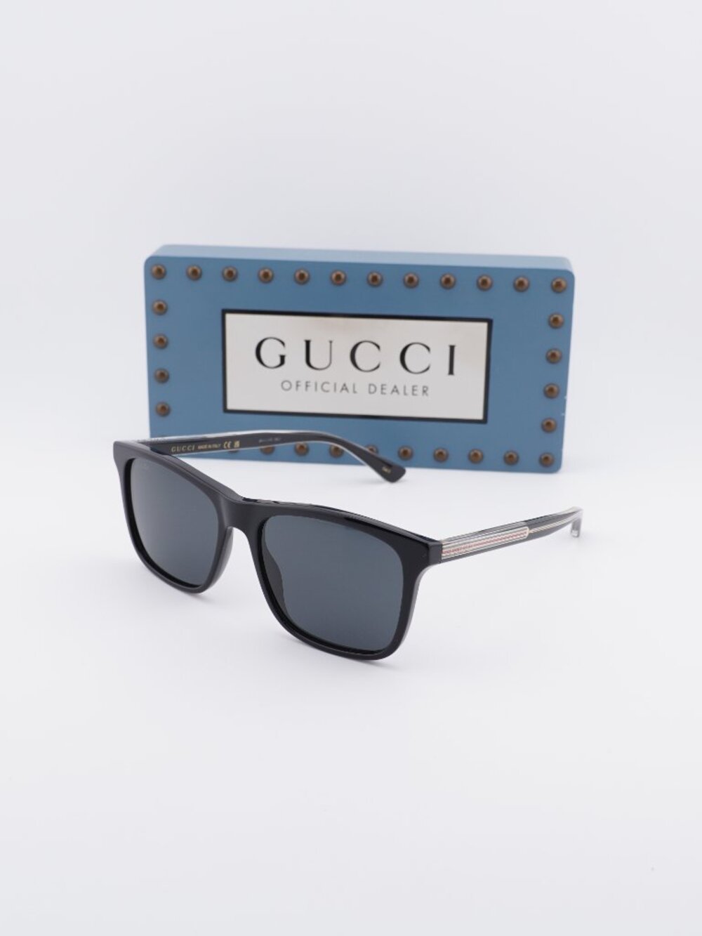 Gucci GG0381SN 006 Square Sunglasses - Black / Grey